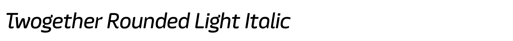 Twogether Rounded Light Italic image
